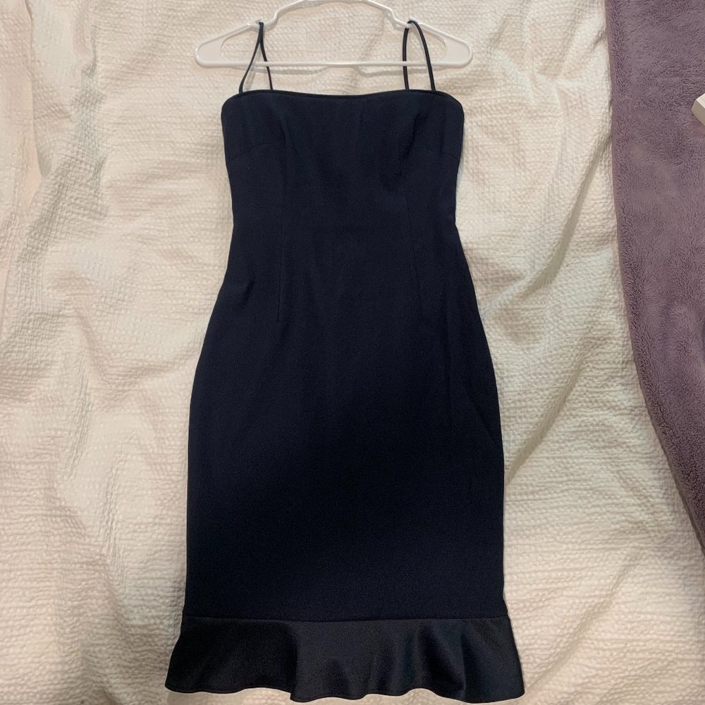 1990's Vintage Laundry by Shelli Segal Navy Dress
